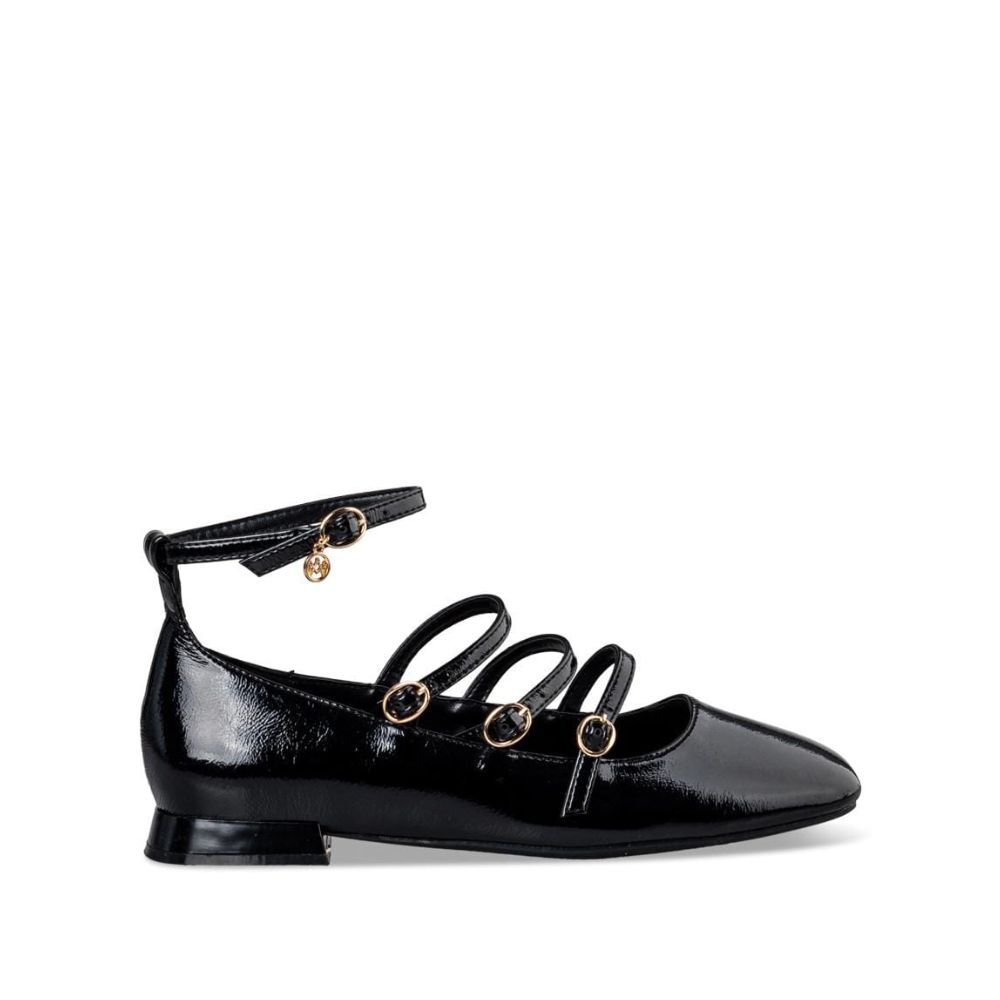 ENVIE WOMEN BLACK BALLERINA WITH ANKLE STRAP 